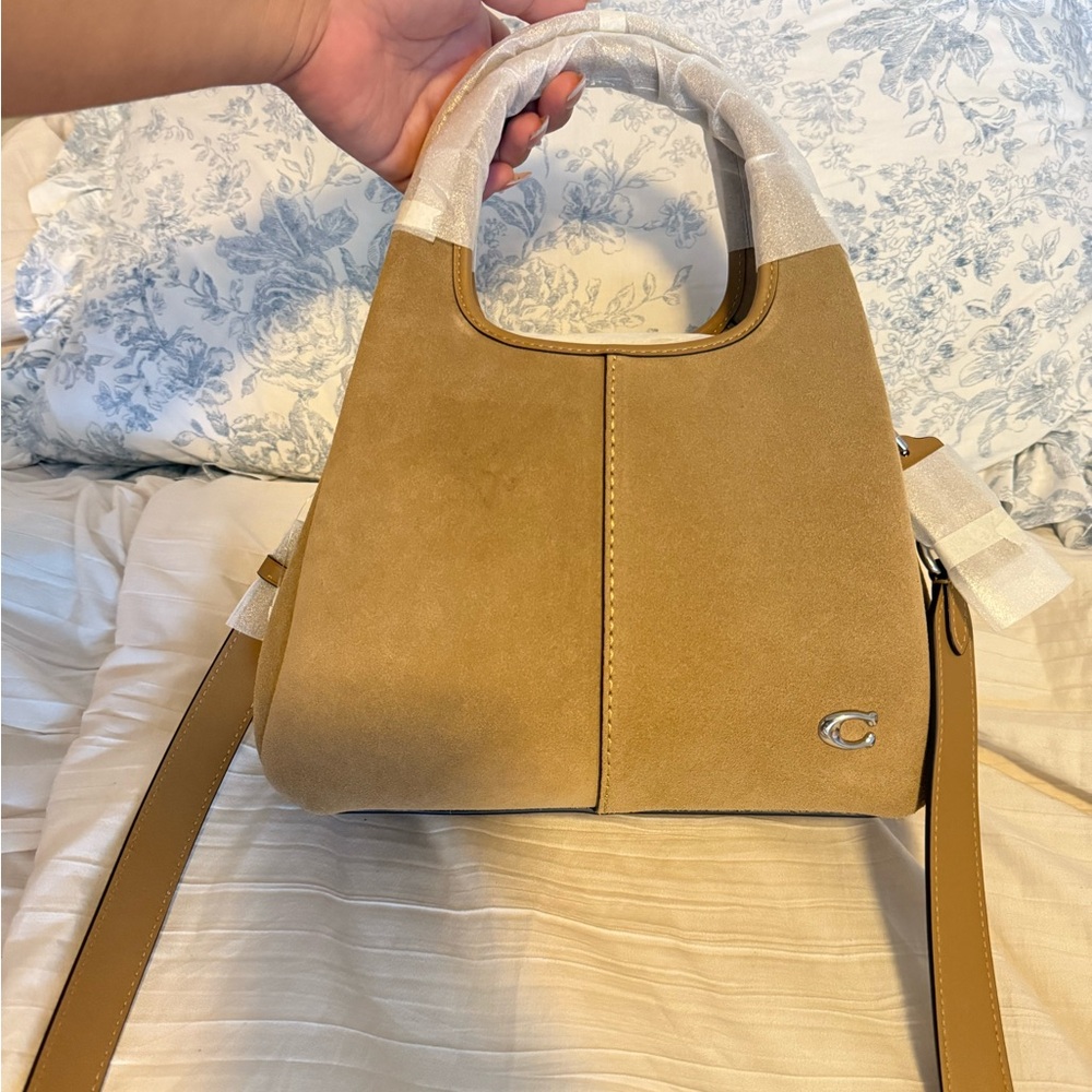 Rare Coach Lana 23 suede peanut bag